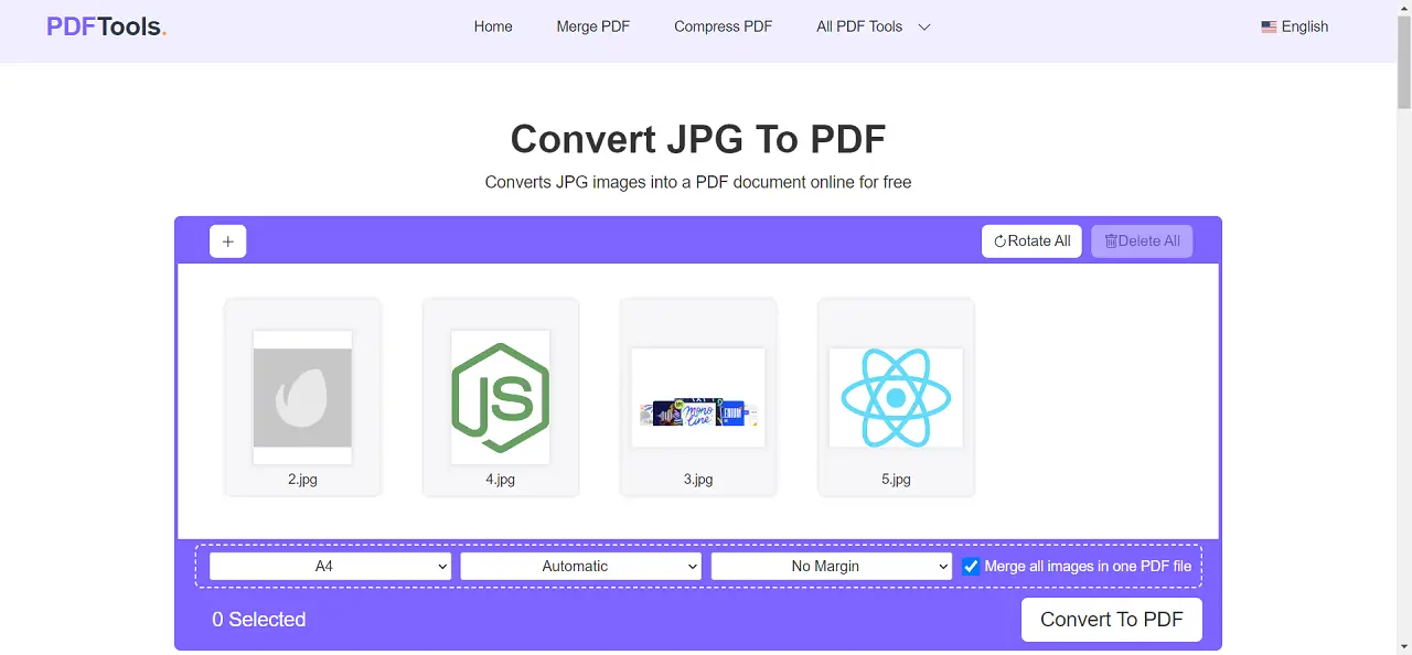 Convert JPG to PDF